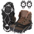 Woqi Universal Crampons Ice Climbing Non-slip Crampons Foot Ice Cleats for Hiking Boots