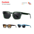Newest Fashion Retro Custom Transparent Square Frame Sun Glasses Men Women High Quality CP Temple UV400 2025 Sunglasses