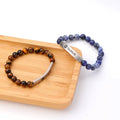 2023 New Wholesale 12 Birthday Beaded Bracelet 18K Gold-plated Stainless Steel Steel bar Beaded Bracelet