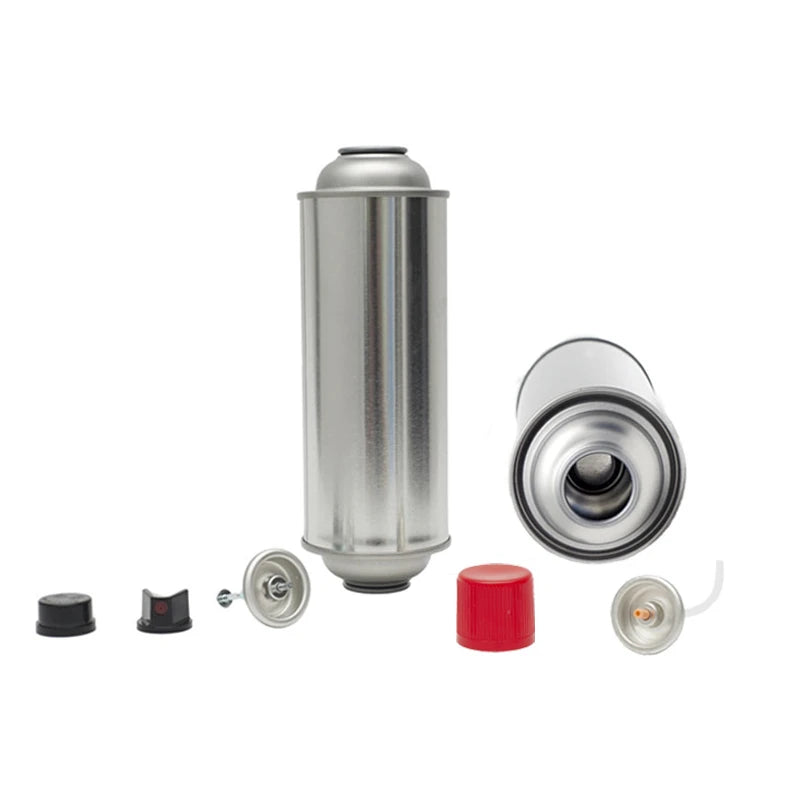 Low MOQ Empty 286ml 52mm Diameter 2K Tinplate Aerosol Can for Chemical Spray Paint Packaging
