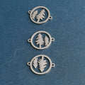 19x15mm Mirror Stainless Steel Hollow Bracelet Jewelry Accessories DIY Connector Pendant Family Christmas Pendants