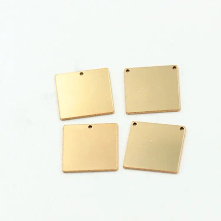 GP Fashion 14K Gold Filled Square Blank Sheet Pendant Charm for Jewelry DIY Making Accessories