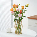 Stand Glass Vase Creative Plating Diamond Gold Transparent Water Storage Hydroponic Vases