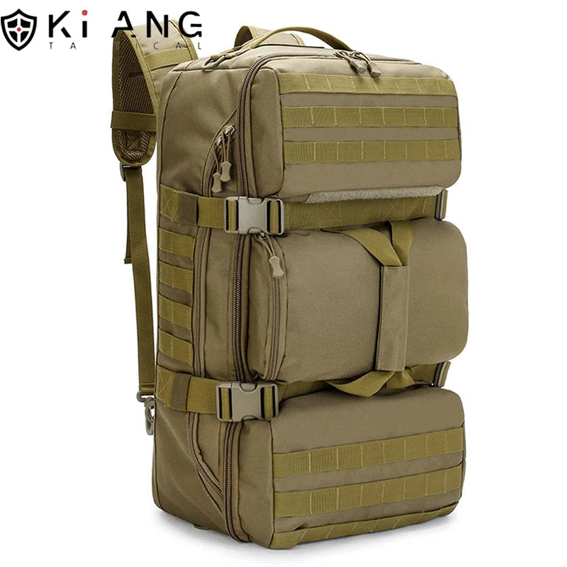 Tactical Multifunctional Travel Bag with Padded Backpack Shoulder Straps Duffel Bag Hiking Backpack