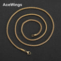 SC026 3mm Stainless Steel Chain Necklace Men Jewelry Hip Hop