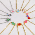 Wholesale Fashion Jewellery Stainless Steel Gold Plated Ladies Colorful Enamel Animal Charm Neckless Pendant Necklace