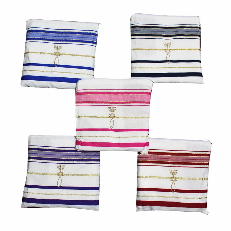 Autumn Religious Christian Worship Crystalit Prayer Shawl Custom Logo Jewish Tallit Religious Symbol Jewish Tallit Custom Logo