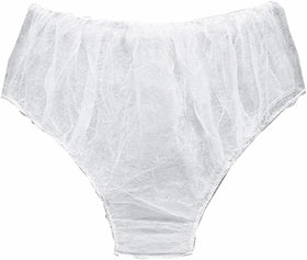 Womens Nonwoven Underwear Mid Waist Full Coverage Briefs Soft Breathable Panties for Travel Hotel Spa and Hospital Stays