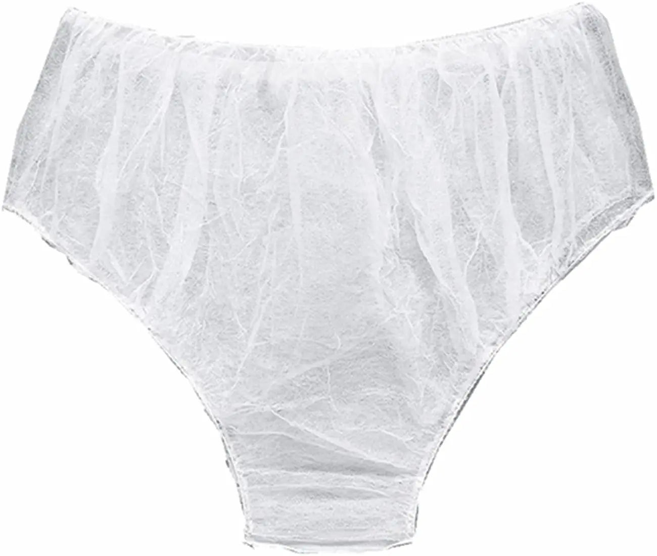 Womens Nonwoven Underwear Mid Waist Full Coverage Briefs Soft Breathable Panties for Travel Hotel Spa and Hospital Stays