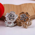 Fashion Women Children's Scarf Jewelry Accessory Trendy Style Alloy Flowers Brooch Pin Gold Silver Rose Corsage Wedding Party