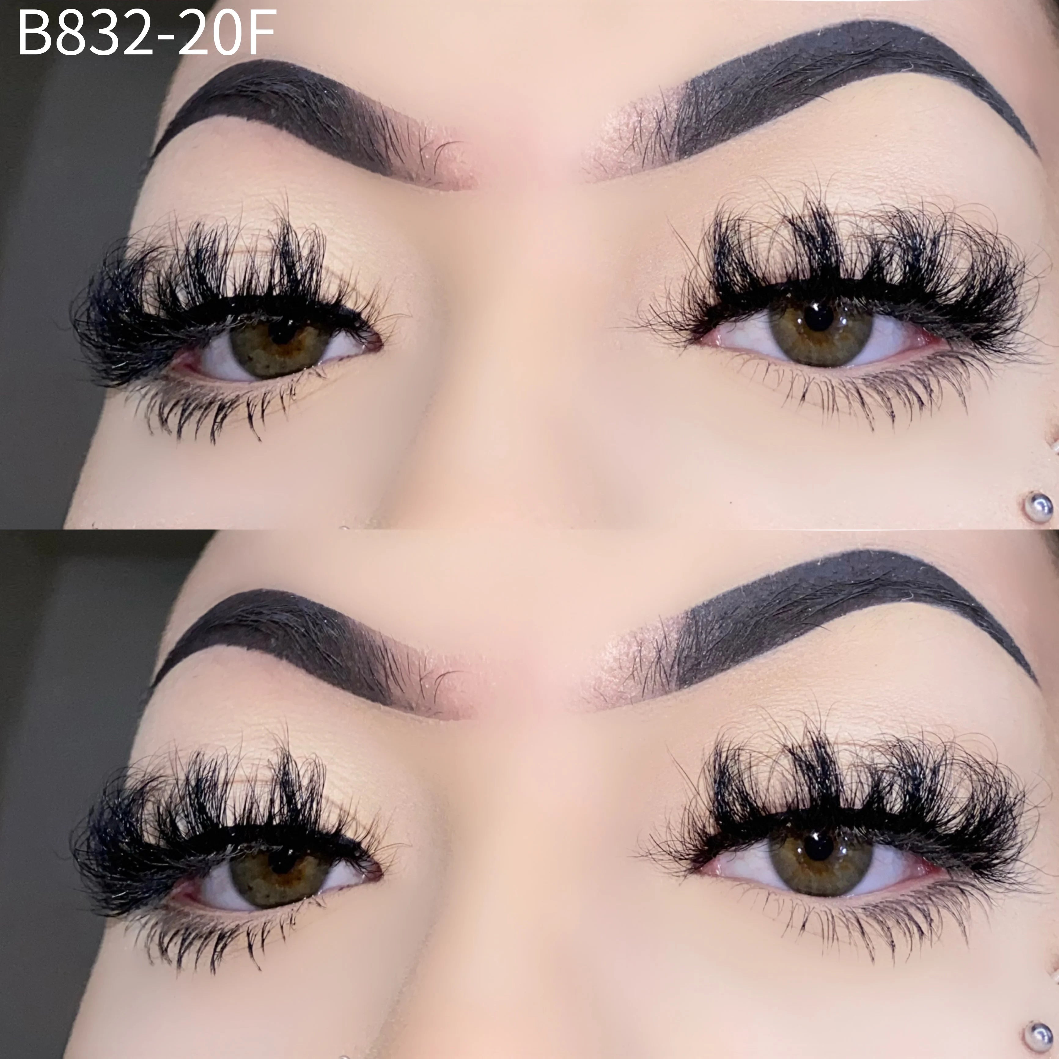 Wholesale Faux Mink Lash Natural 3d Russian Strip Eyelashes d Curl Handmade Russian Strip Lashes Eyelashes