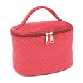 Custom Velvet Cosmetic Case Wholesale Portable Makeup Bag Quilted Storage Bag Stand up Toilet Zipper Bag for Women OEM