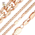 4.5mm+ FJ Fallon Fashion Jewelry Bismarck Spring Double Rolo Link Chain Plated in Rose Gold Brass Based Split