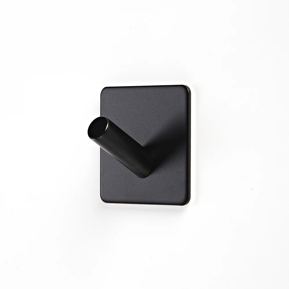 Popular Strong Flexible Self-Adhesive Wall Hook Stainless Steel Square Shape for Bathroom for Clothing Use