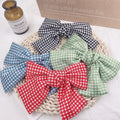 Wholesale Fashion Women Big Bowknot Hair Clips Check Pattern Butterfly Hair Clips for Thick Hair Women Accessories