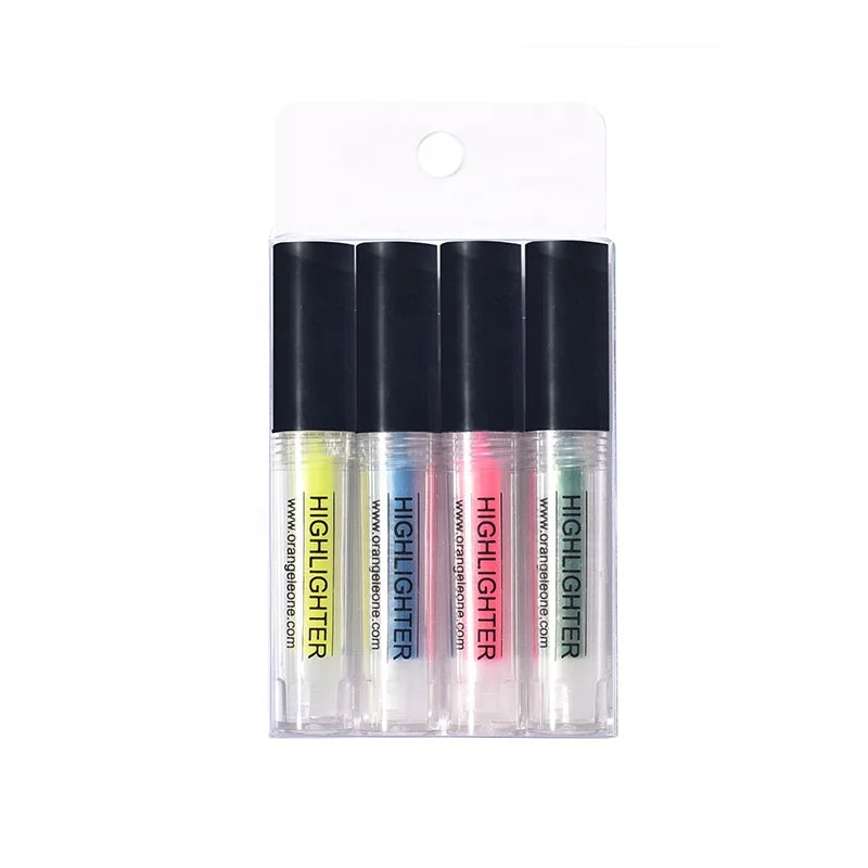 Creative Student Candy Lipstick Highlighter Mini Oblique Tip Marker Pens School Children Multi-Colored Stationery Made 1.0mm