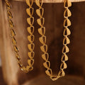 Beimai OEM Necklace Half-heart Non-fading Stainless Steel Necklace Bracelet Set