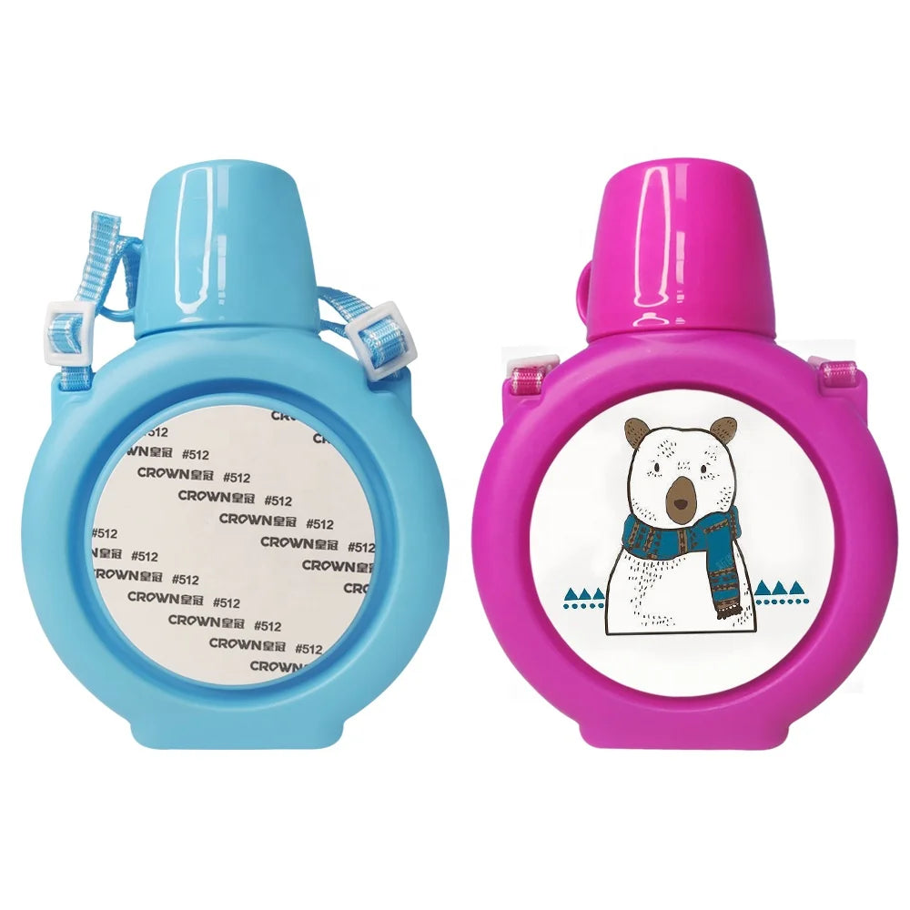 Prosub New Kids Sublimation Water Bottles Blanks Diy Double Sided Custom Printing Logo Plastic Drink Bottle