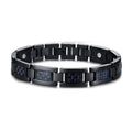 Men's Classic Stainless Steel Charm Bracelet Black for Anniversary