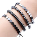 New Fashion Men's Bracelet Love Arrow & Ball Shape Black Hematite Healing Beads for Weight Loss Effective Health Jewelry Gift