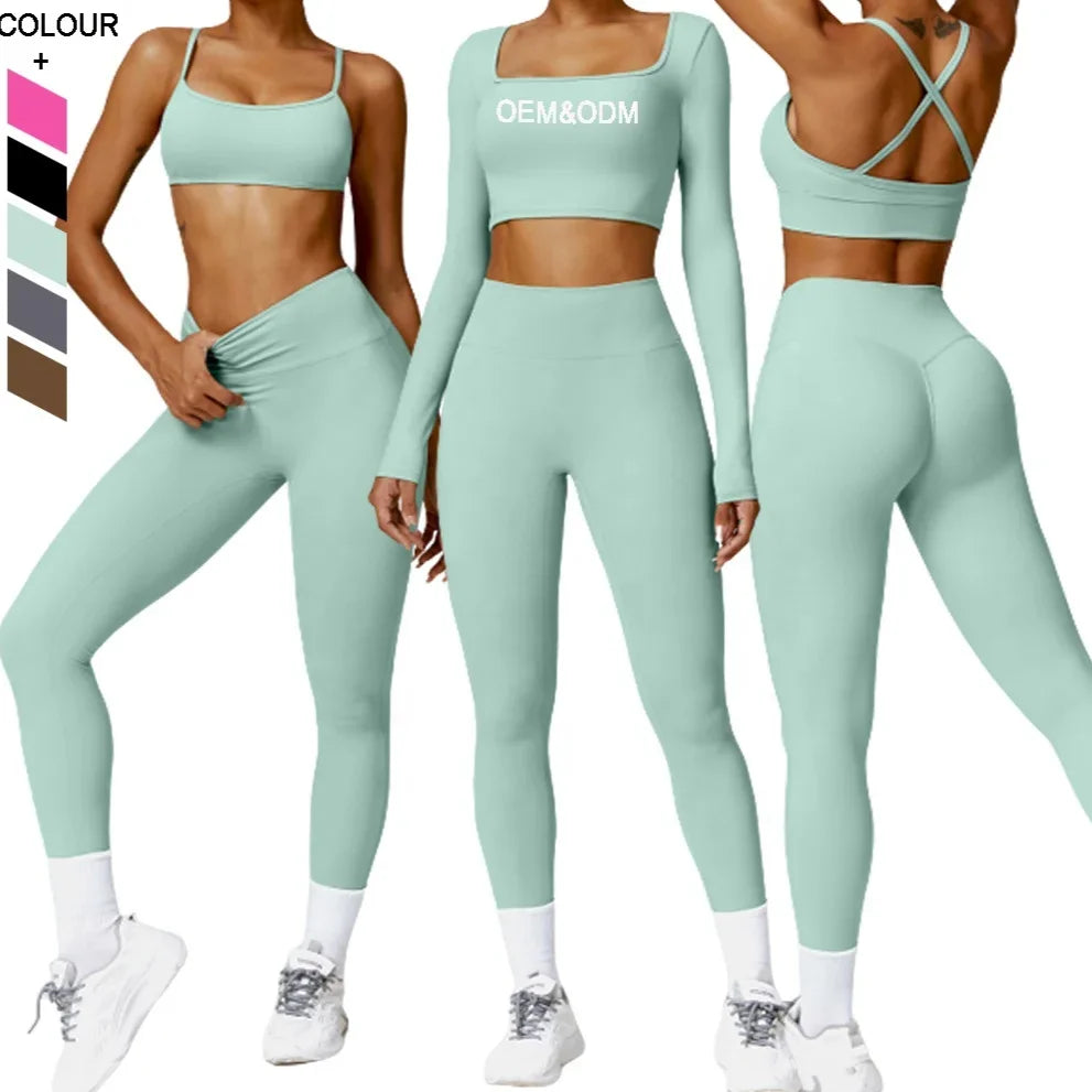 Yoga Suit Set for Women Outdoor Gym Fitness Wear & Gym Wear Women Sets