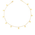 Stainless Steel Silver Plated Trendy 6mm Kalea Choker Necklace Small Sparkler Multi Charms Link Bling Bling Effect Woman Pendant