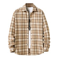 2023 Autumn and Winter New Fashion Men's Casual Plaid Shirt Long Sleeve Shirt