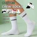 Jacquard Custom Crew Socks Custom Logo Free Custom Brand logo Free Samples Durable for Office Uniforms Employee Gifts