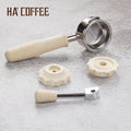 58mm African Sour Branch Ume Wood Handle Coffee Tools Coffee Machine Portafilter