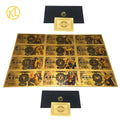 24 Designs Japan Anime Golden Saint Seiya 10000 Yen Gold Plastic Collective Banknotes for Memory Collection