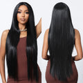 32 Inches Lace Front Wigs Black Long Straight Hair Wig for Women Party Daily High Quality High Density Heat Resistant Fiber