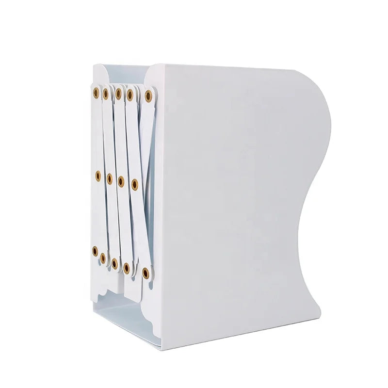 Metal Desk Retractable Telescopic Bookends for Shelves Kid & Student Use