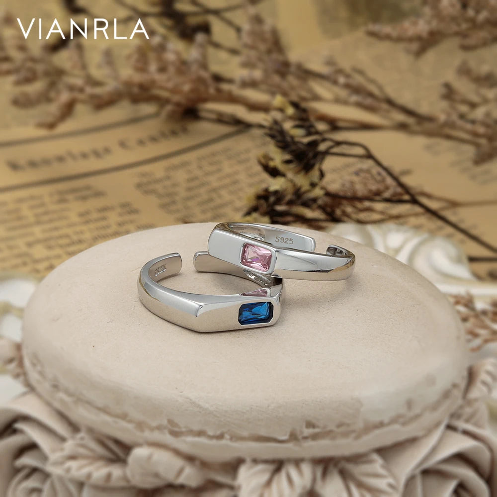 VIANRLA 925 Sterling Silver Zircon Rings for Women Support Dropshipping