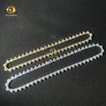 Bulk Stock Fashion GRA Certificates 925 Silver Iced Out Hip Hop VVS1 Moissanite Diamond Cluster Heart Shape Cuban Tennis Chain