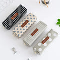Fresh Canvas Pencil Pouch Bag Student Large Capacity Pencil Case With Stationery