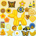 Customized Wholesale Yellow 2D Pvc Diy Clog Sandal Accessories Flower Sun Balloon Dog Shoes Decorations Soda Cheese Shoe Charms