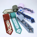 Fashion Mens Floral Cotton Necktie Flower British Style Plaid Check Ties Slim Narrow for Men