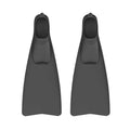 Adults & Kids Carbon Fiber Swimming & Diving Fin Long Blade Silicone Rubber & TPR Flippers for Free Diving & Training