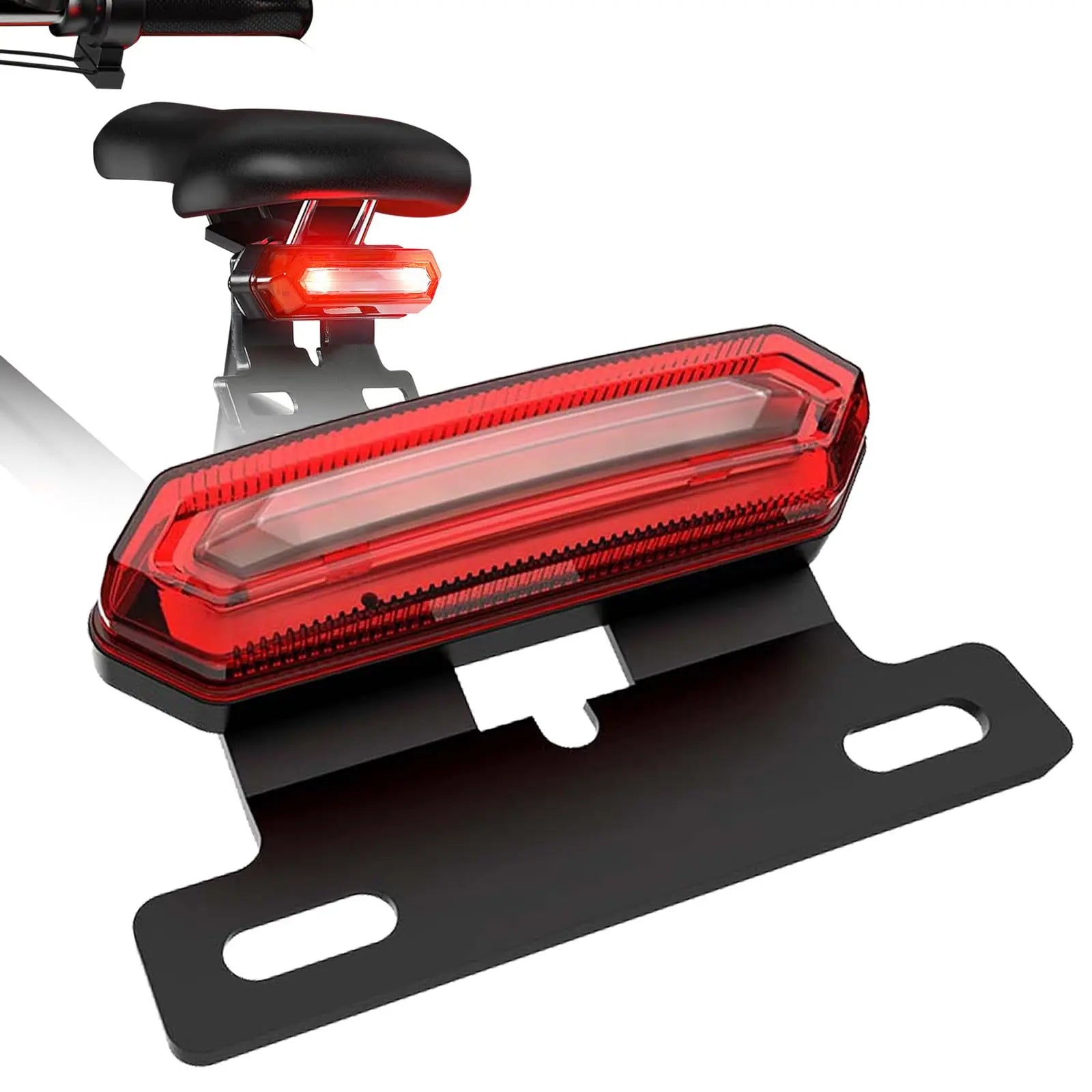 Electric Bicycle Rear Light LED High Brightness 36V/48V Waterproof Brake Light IPX4 Safety Tail Light for Night Riding