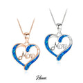 HOVANCI Opal Daughter Mothers Day Birthday Gift I Love You Mom Heart Pendant Necklace for Women