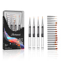 20pcs Premium Nail Art Brush Multifunction Replace Head Retractable Acrylic Handle Nylon Hair Liner Brush UV Gel Nail Brush Set