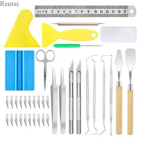 Vinyl Weeding Tools Crafting Basics Sets Crafting Vinyl Tools Kit Lettering/Cutting/Splicing 25PCS TOOL