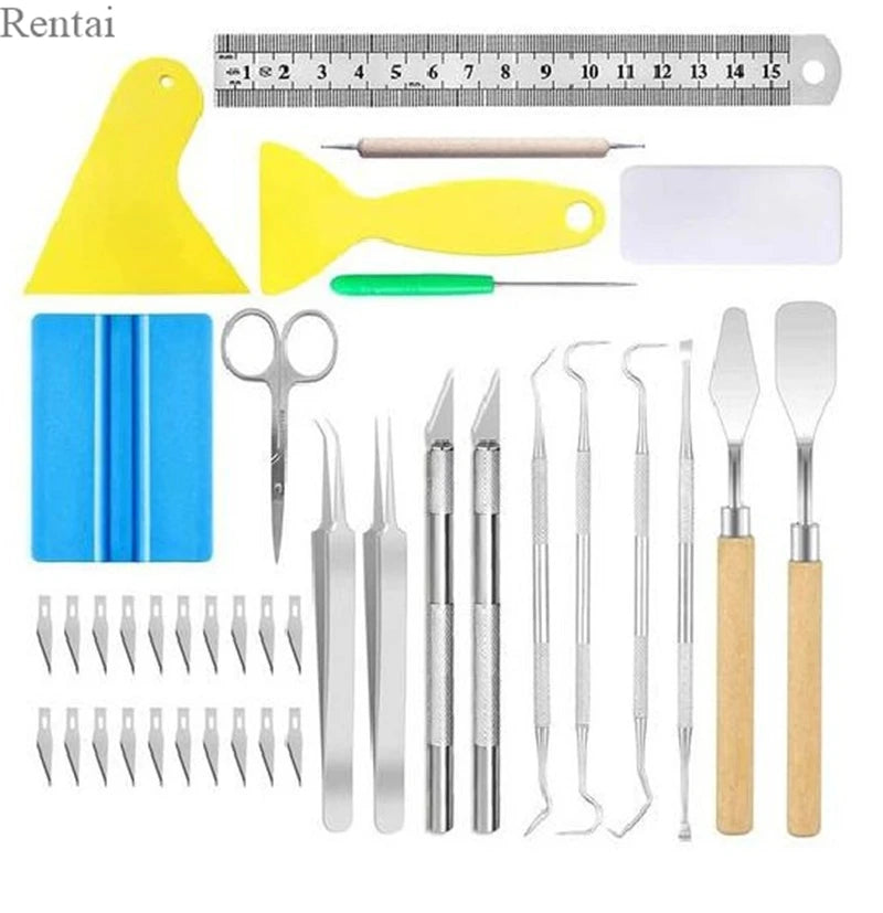 Vinyl Weeding Tools Crafting Basics Sets Crafting Vinyl Tools Kit  Lettering/Cutting/Splicing 25PCS TOOL