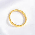 New Arrival Irregular Texture Hammered Stainless Steel Ring 18K Gold Plated Jewelry Waterproof Not Fade Couple Wedding Ring
