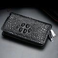 New Crocodile Pattern Double Zipper Business Casual Men's Clutch Bag