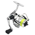 WEIHE Mini 100 Aluminum Alloy Spinning Reel 4.3:1 Gear Ratio 140g Weight for Stream River Fishing Ice Fish Lure Shallow Water
