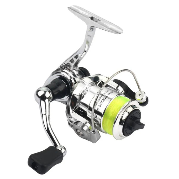 WEIHE Mini 100 Aluminum Alloy Spinning Reel 4.3:1 Gear Ratio 140g Weight for Stream River Fishing Ice Fish Lure Shallow Water