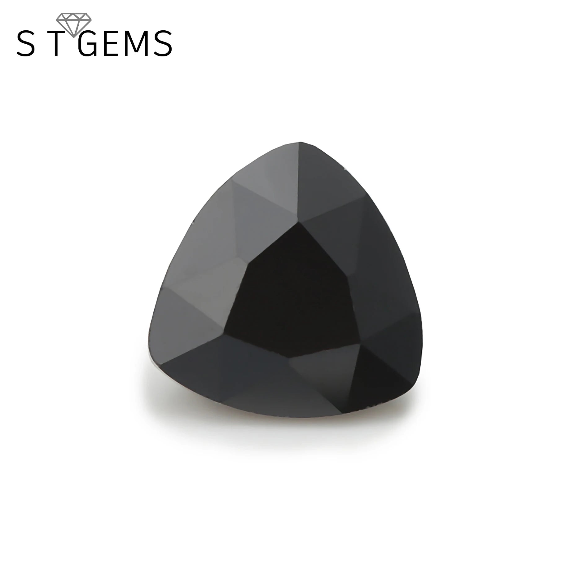 Cheap Price Triangle Shape Black Synthetic Crystal Glass Stones for Jewelry