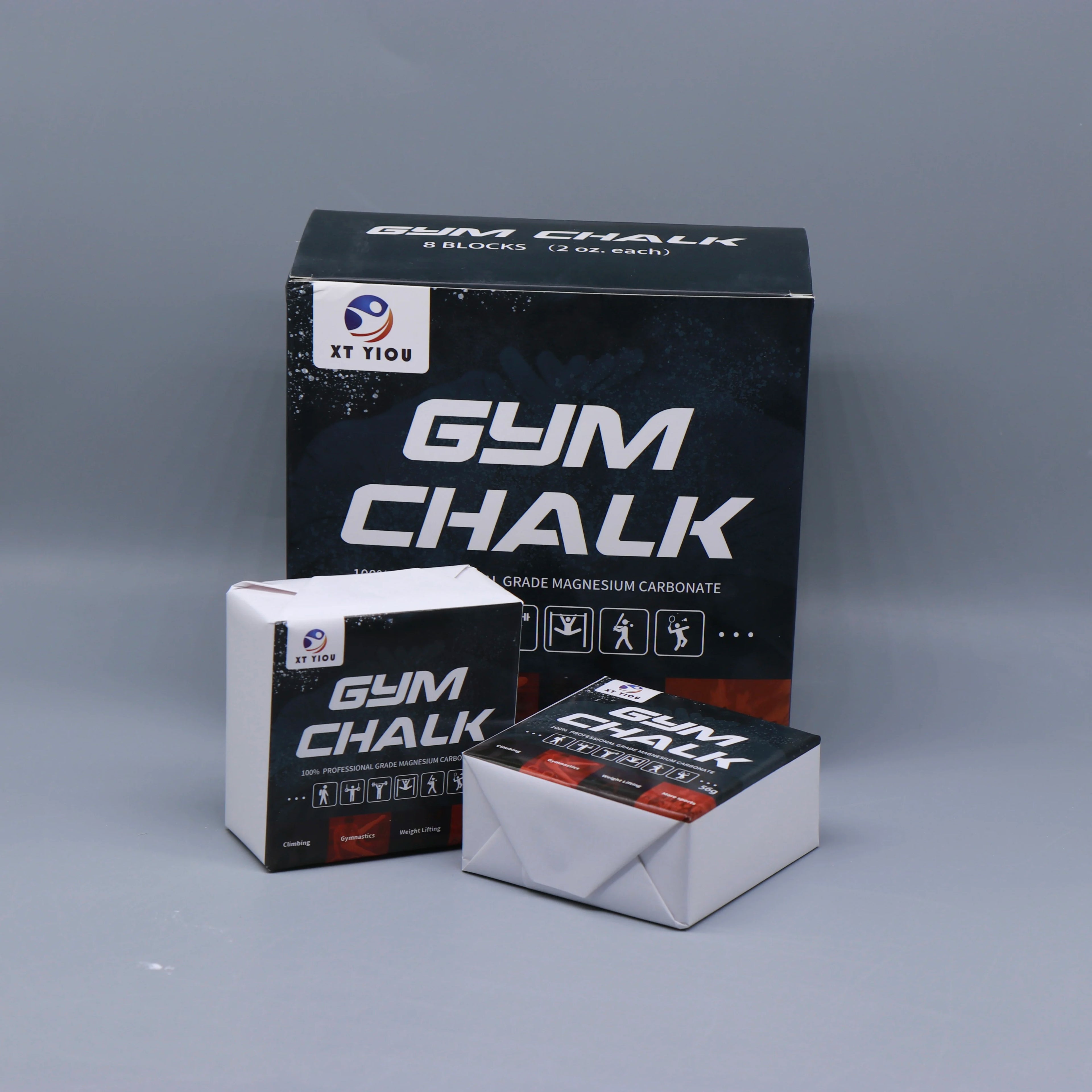Gym Climbing Sport Chalk Block Magnesium Carbonate Anti-Slip Moisture Absorbing White 8blocks/box 2oz Light