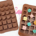 24 Cavities Rose and Heart Shaped Silicone Cake Soap Candle Mold Baking Tools DIY Handmade Candy Chocolate Molds